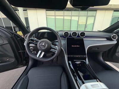 Mercedes-Benz C300 steering wheel, dashboard and center touchscreen